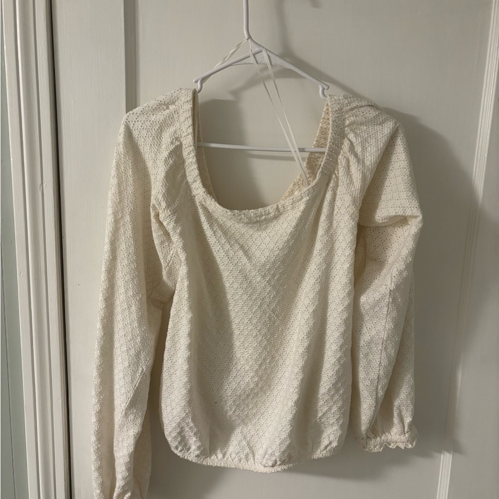 Elegant Cream Women's Off the shoulder top